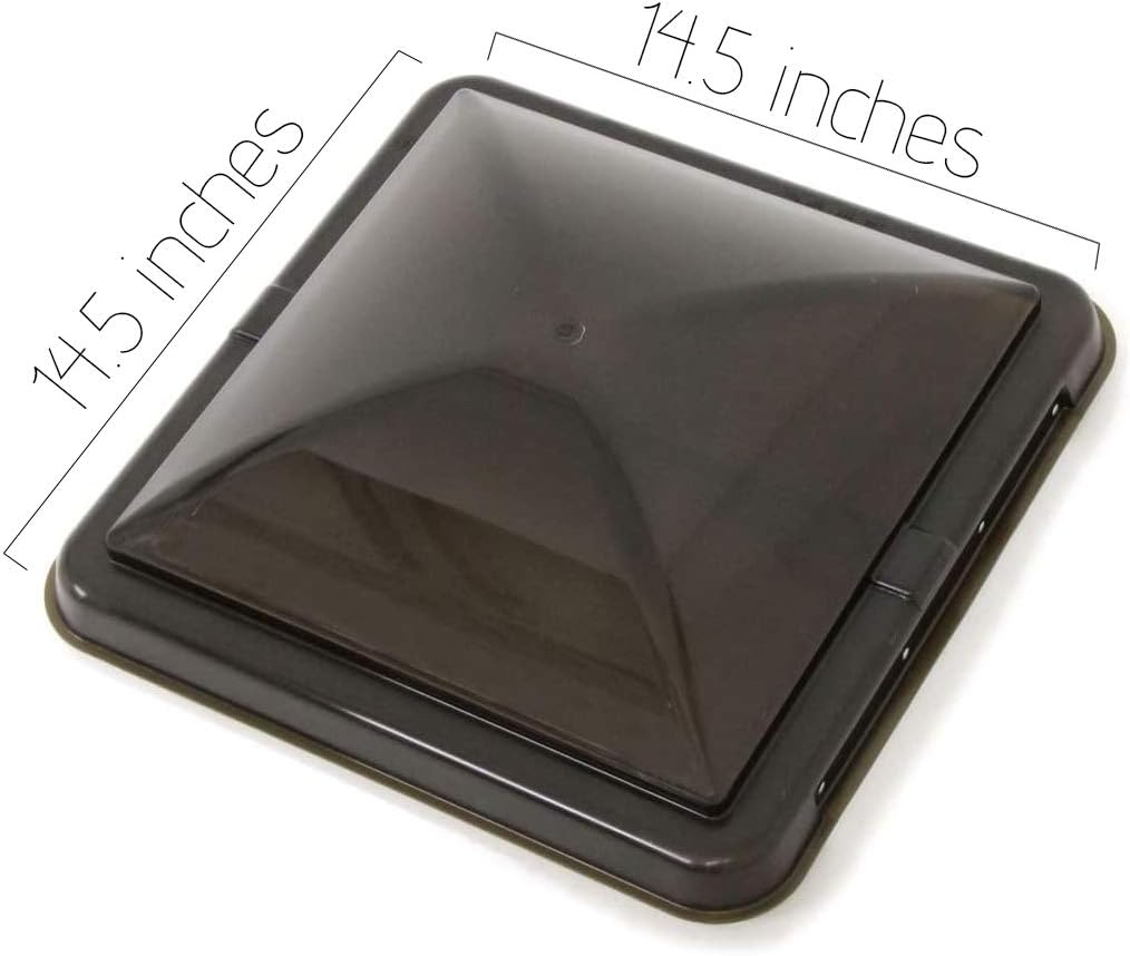 2 Pack 14 Inch RV Roof Vent Cover Smoke E783565