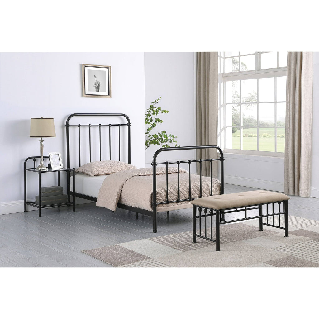 Twin Metal Spindle Panel Bed B6605