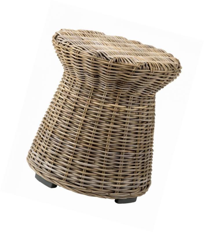Brown Round Rattan Accent Table Z587987