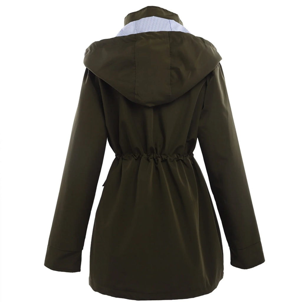 Solid Color Hardshell Jacket Windbreaker Coat E47602