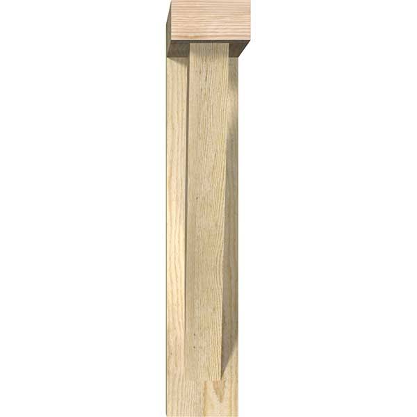 Traditional Block Rough Sawn Bracket with Offset Brace, Douglas Fir V496