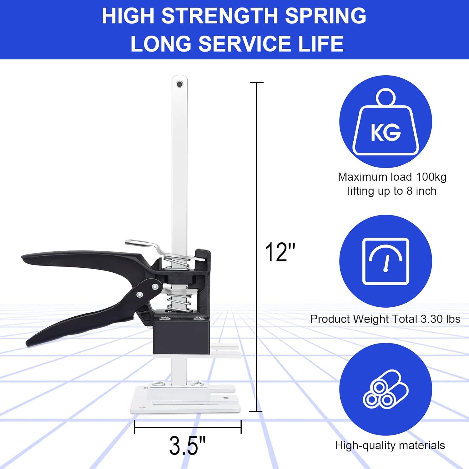 2 Packs Hand Lifting Tool Jack, Height Adjuster 0.2-8In, Up to 220lb P1010