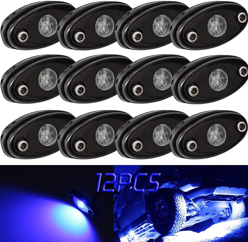 White 20Pods LED Rock Lights Waterproof Underbody Glow Lamps I54054