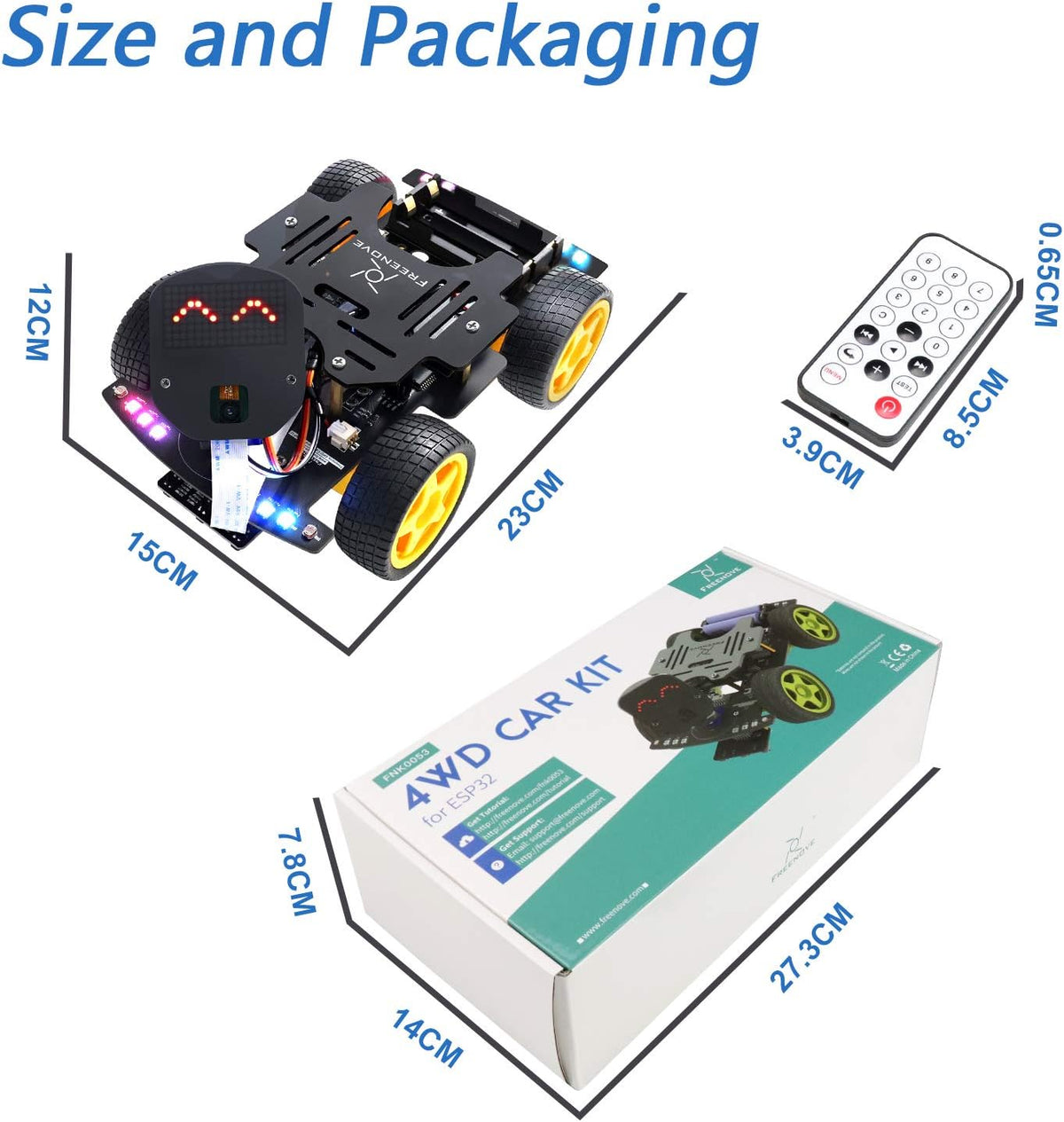 4WD Car Kit for ESP32-WROVER with Camera Z3500