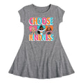Multi-Color Toddler And Youth Girls Fit And Flare Dress P24495