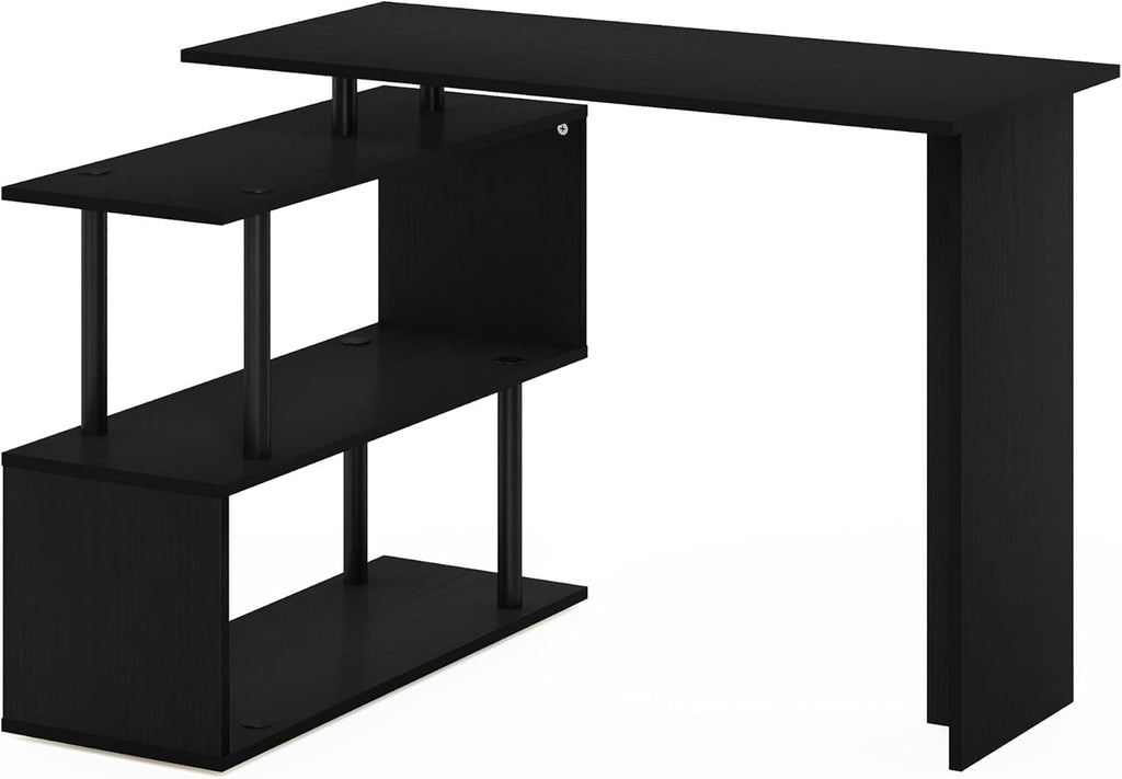 L-Shape Computer Desk with 3-Tier Shelves Z5634