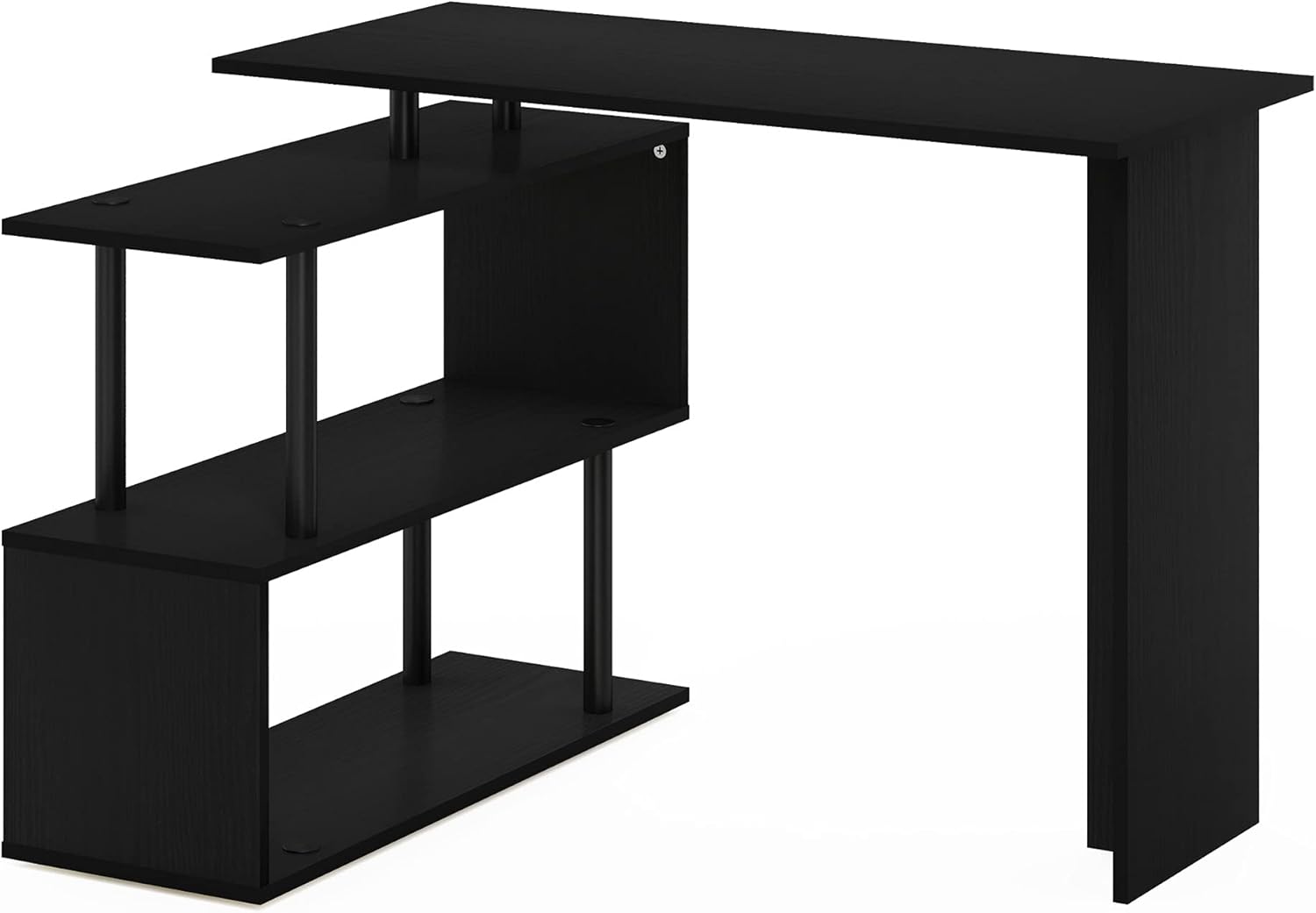 L-Shape Computer Desk with 3-Tier Shelves Z5634