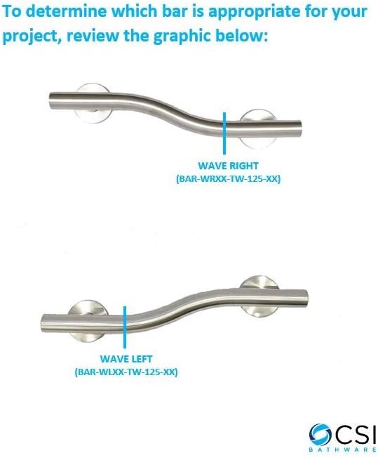 Oil Rubbed Bronze Wave Shaped Grab Bar, Pack of 2 S9590