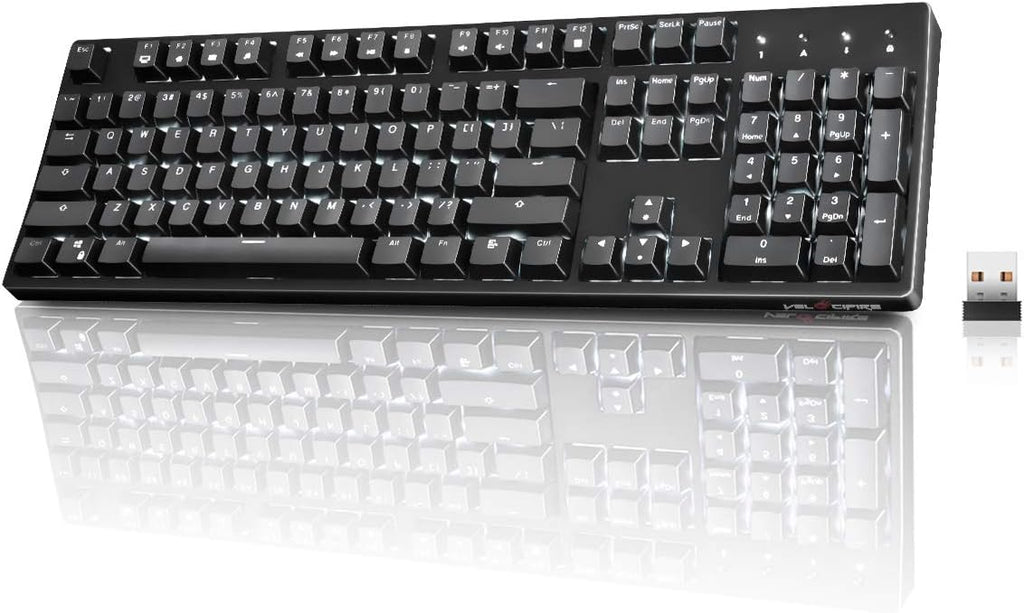 104-Key Full Size Mechanical Keyboard with Brown Switches LED Backlit Anti-ghosting Keys Pack of 2 F7854