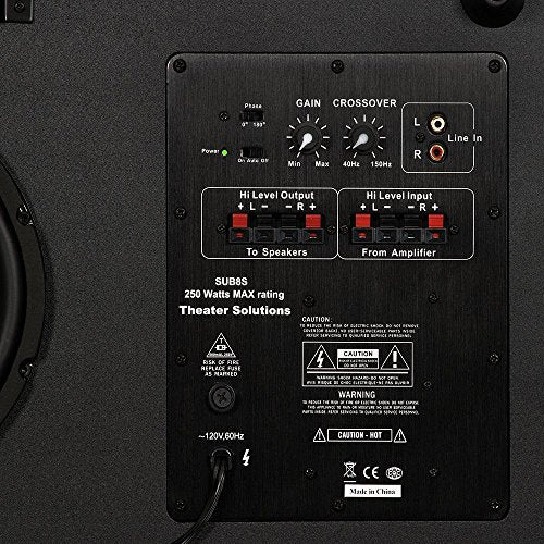 Slim Powered Active Subwoofer (Black) M12008