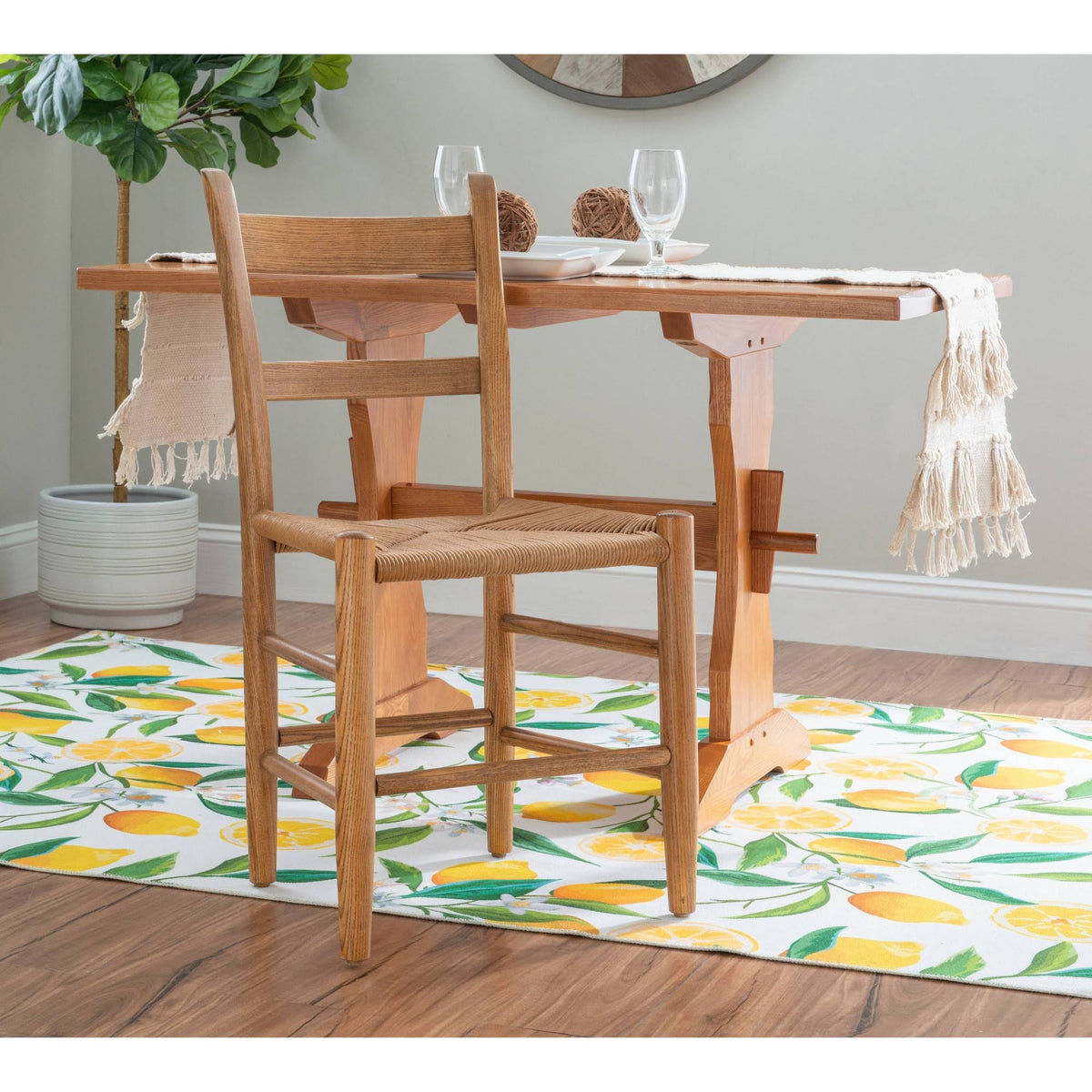 Natural Side Chairs Set of 2 H431