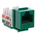 Cat6 RJ45 Keystone Jack Punch-Down Network 45 Degree Green Pack of 50 H6547