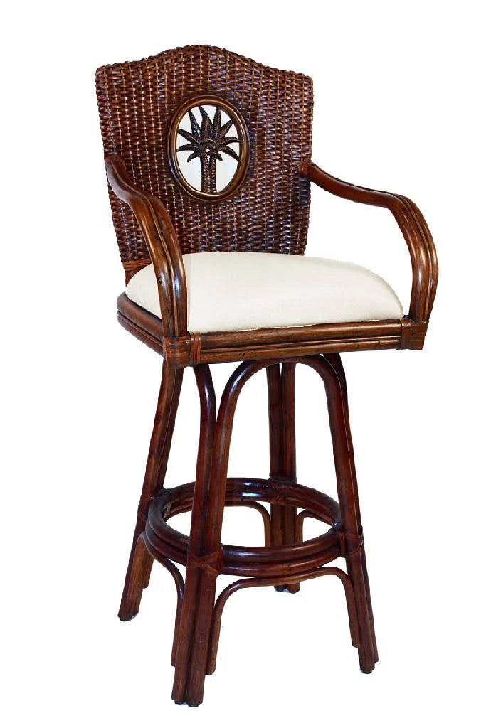 Swivel Rattan Barstool Q4203
