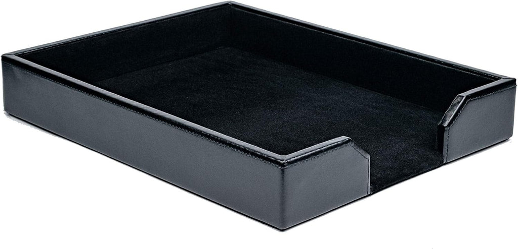 Black Bonded Leather Letter Tray F98416