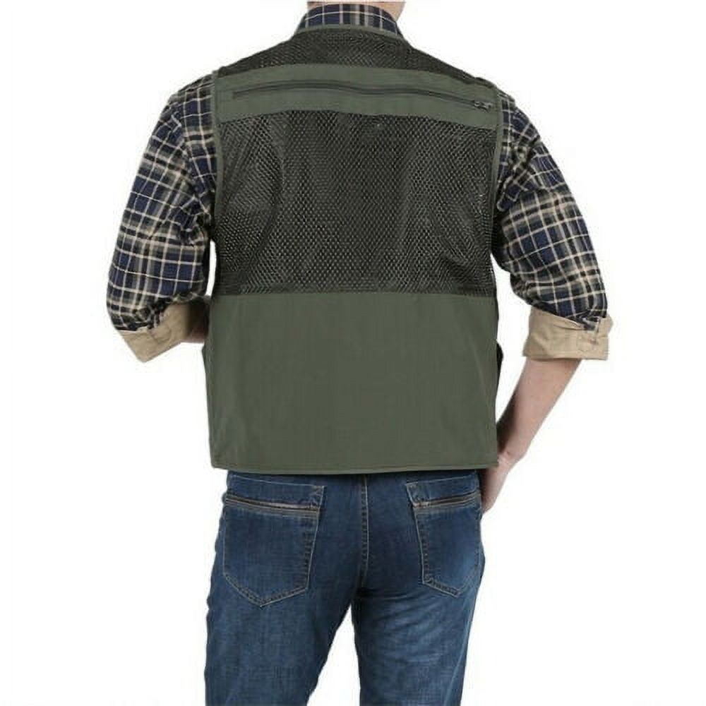 Black XL Mesh 16 Pockets Fishing Hiking Vest F5241