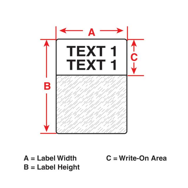 1.5 in H x 1 in W Label E849308