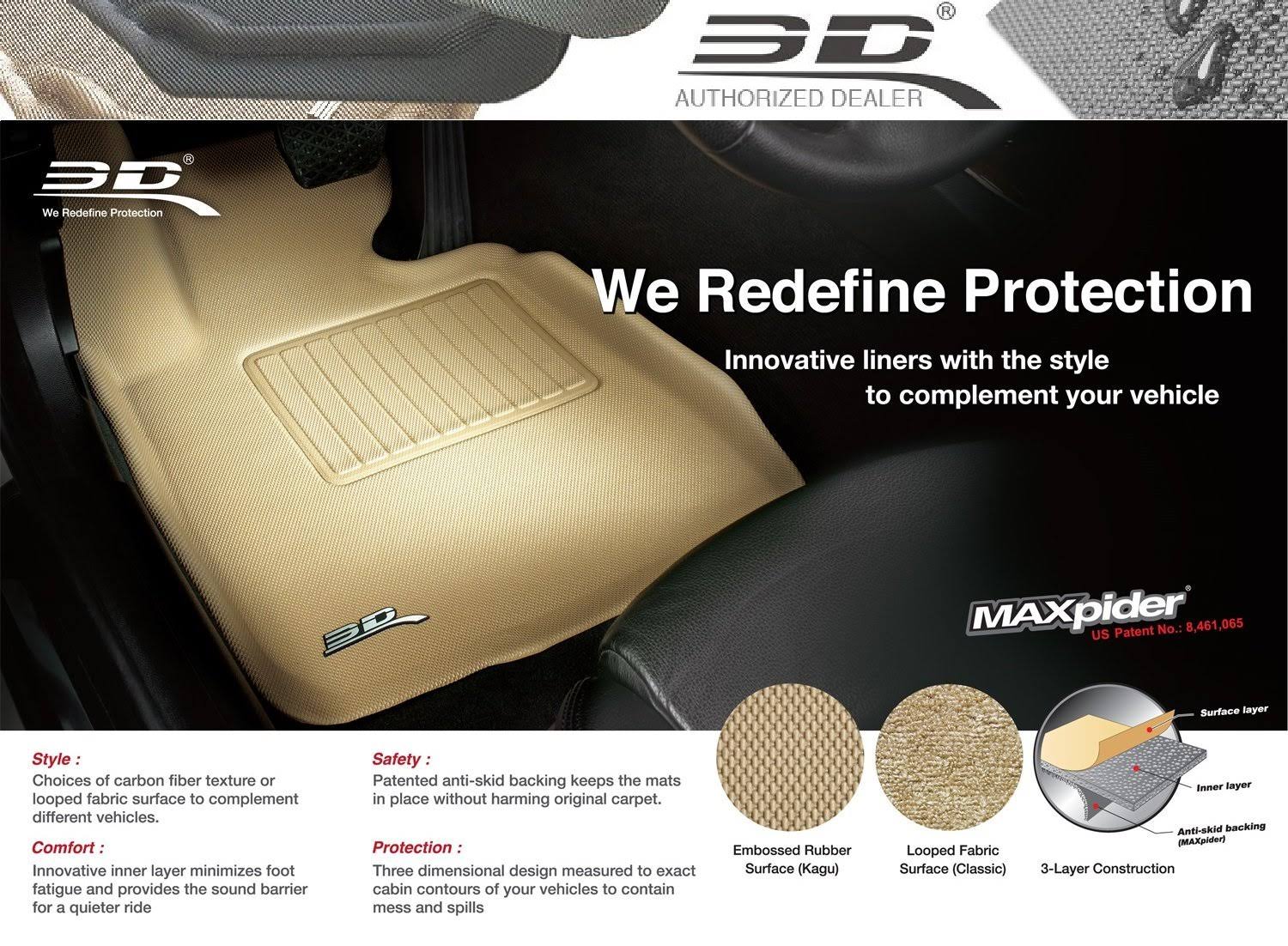 Black Front Row Floor Mat Q302