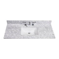 Carrara White Single Bathroom Vanity Top with Sink V6290