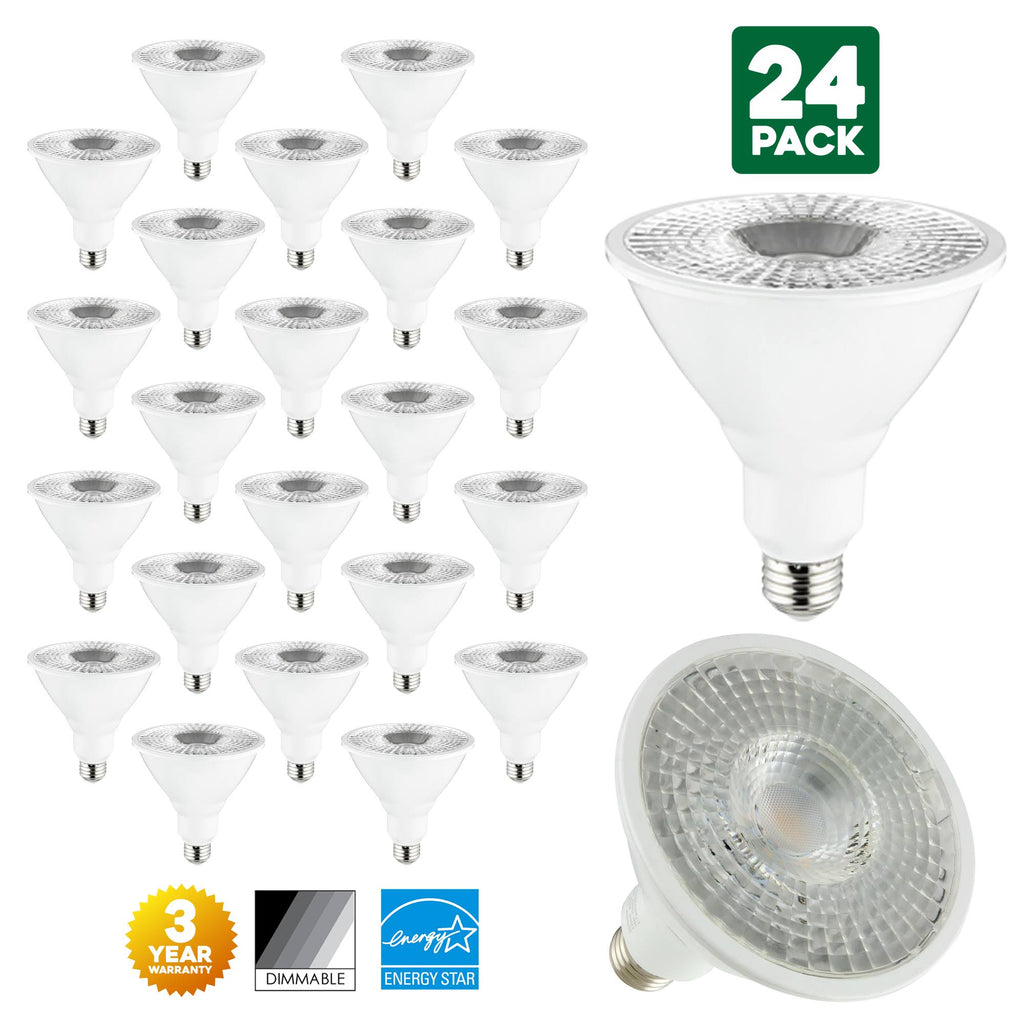 18-Watt Dimmable LED PAR38 Reflector Bulb, Medium (E26) Base, Wide Flood, 3000K Warm White B446285
