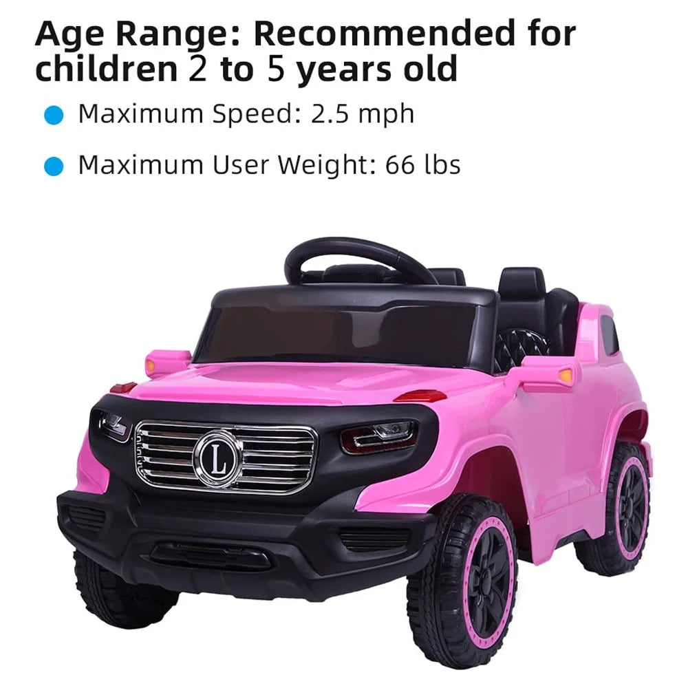 Pink Electric Ride on Car with Remote Control V758