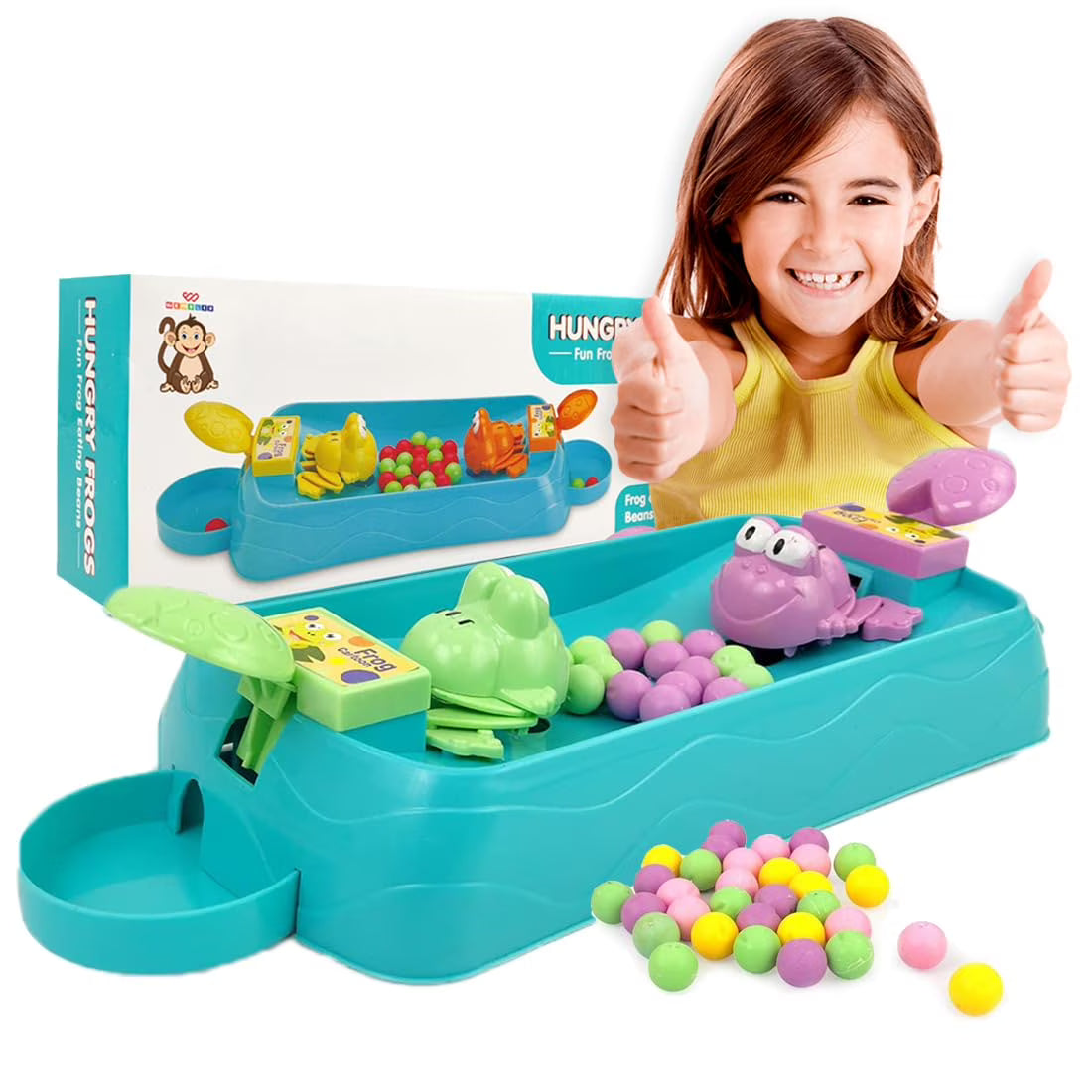 Hungry Frog Games Eating Beans Games Interactive Game Toy Family Board Games For Kids Multiplayer Game For 2 Player L6553