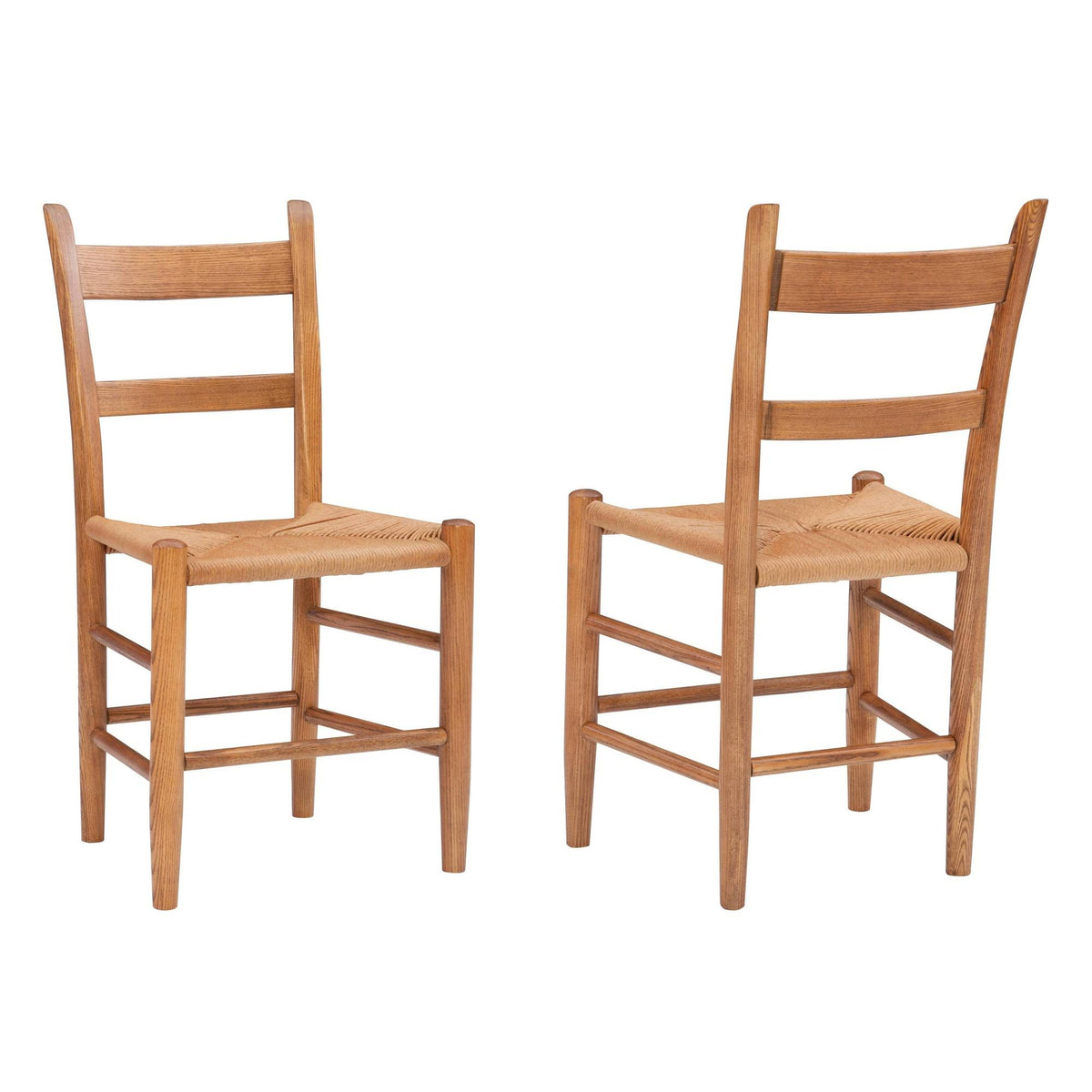 Natural Side Chairs Set of 2 H431