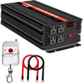 1500 Watt Pure Sine Wave Power Inverter 24v DC to 110/120v AC 60HZ with 4 AC and 1 USB Output C605