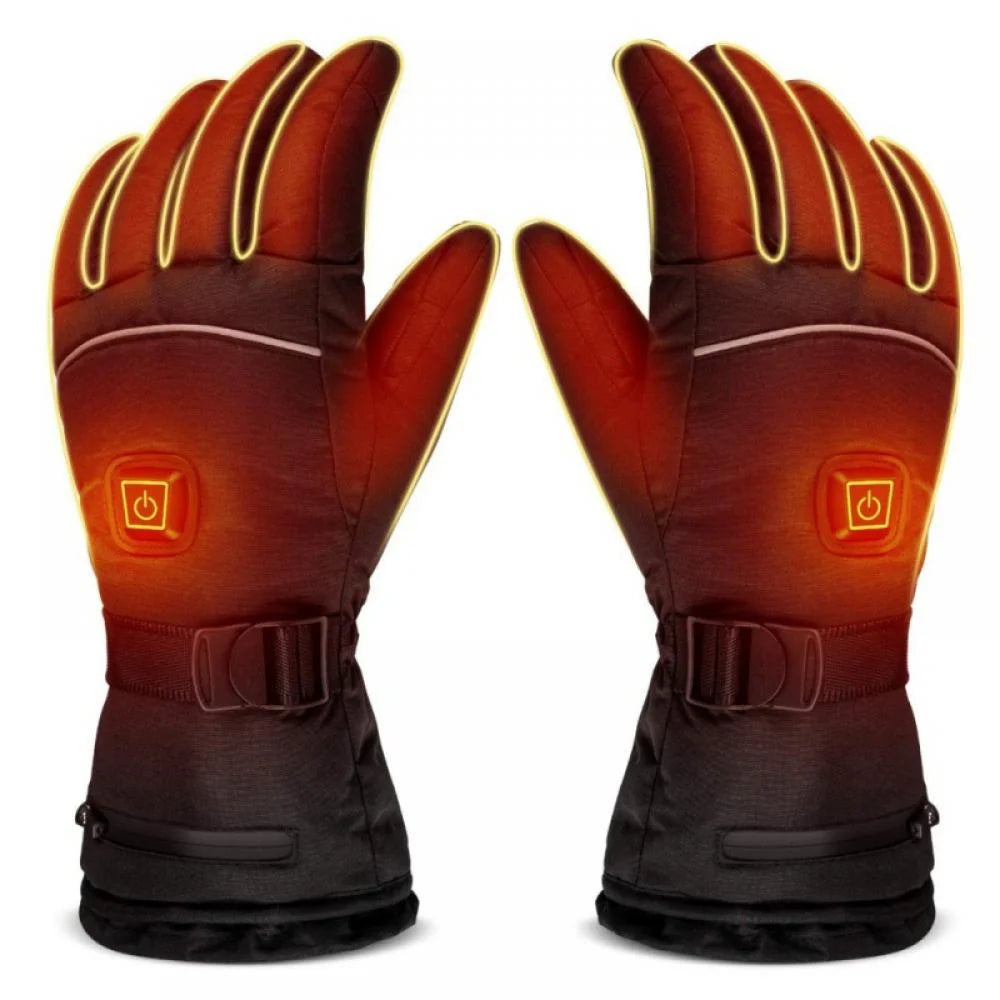Electric Battery Heated Gloves, Waterproof Touchscreen, 3 Heating Mode Winter Warm Gloves V345