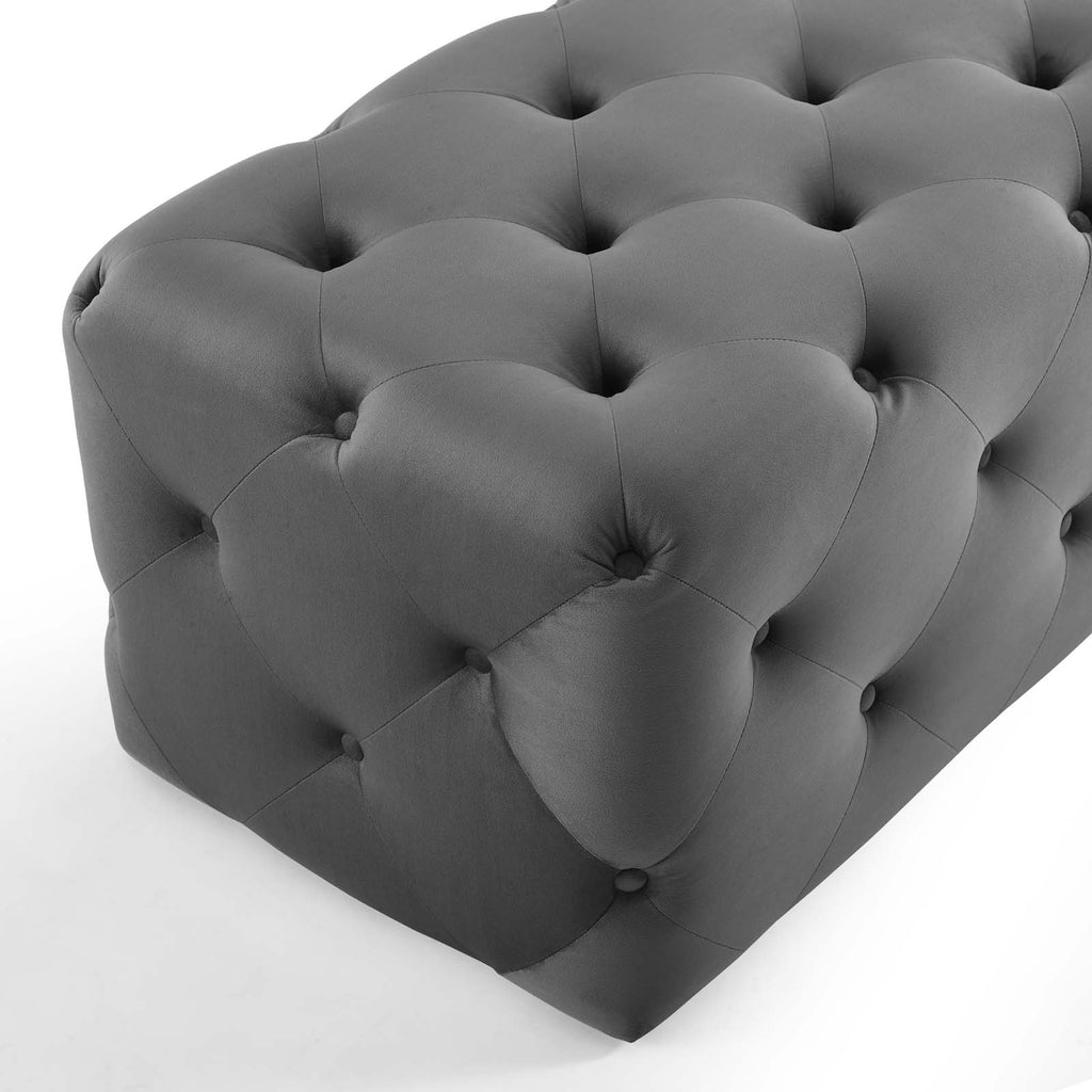 Tufted Velvet Accent Chair Bench J7575