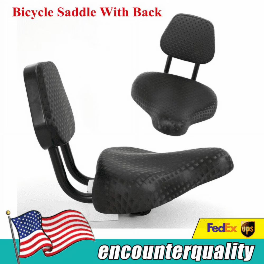 Comfort Cruiser Tricycle Seat Pad Bicycle Saddle Bike Seat with Soft Backrest F4385