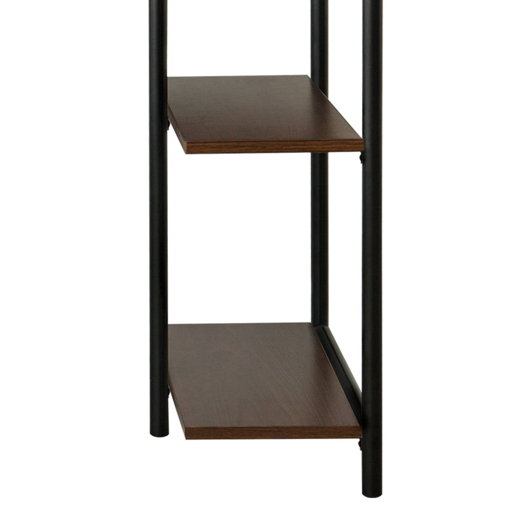Brown/Black Desk with Shelves F3367