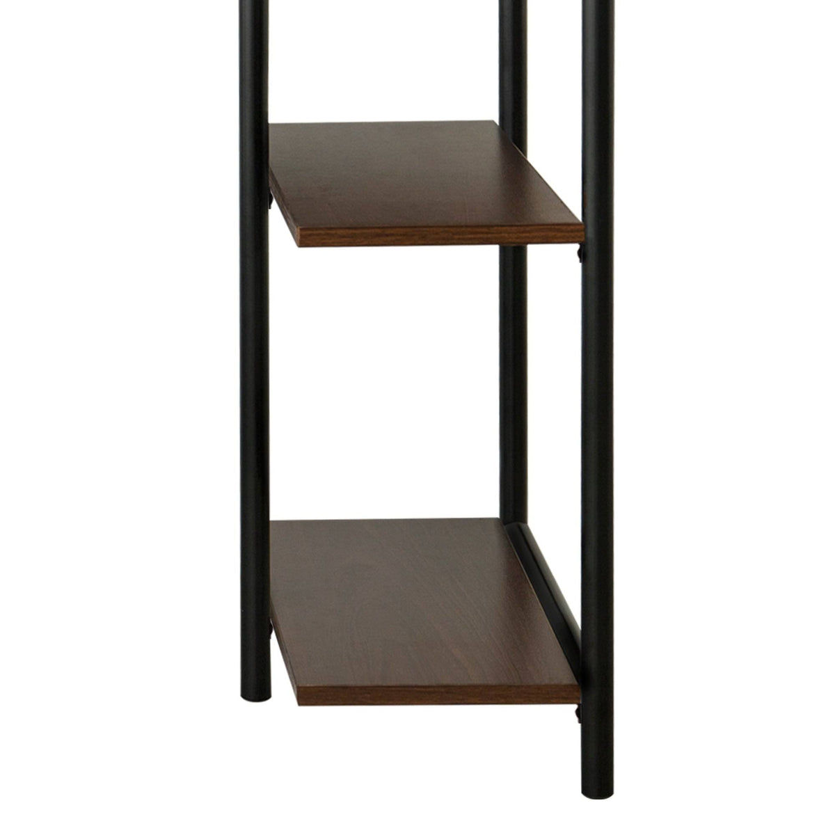 Brown/Black Desk with Shelves F3367