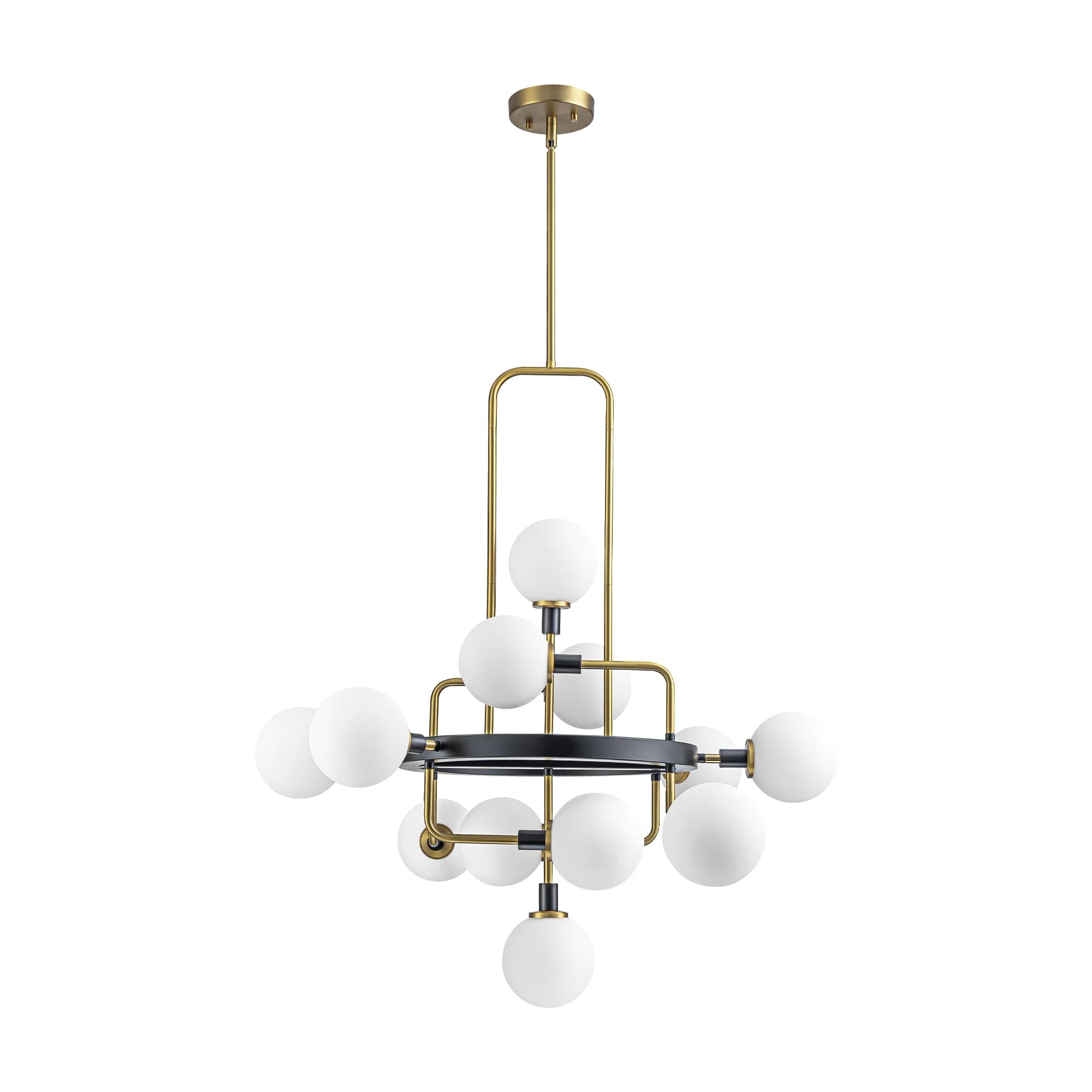 12-Light Dimmable Aluminum Chandelier L641