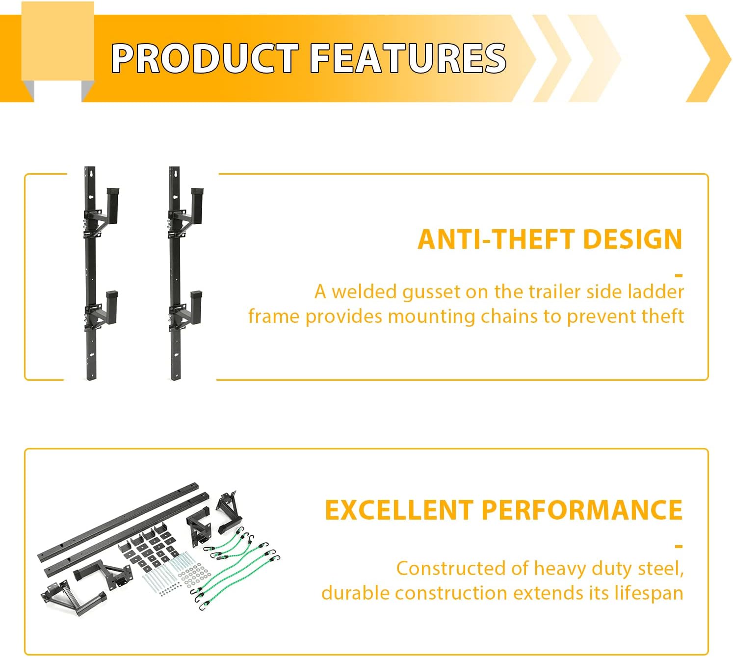 Adjustable Trailer Ladder Rack Pack of 2 S41698