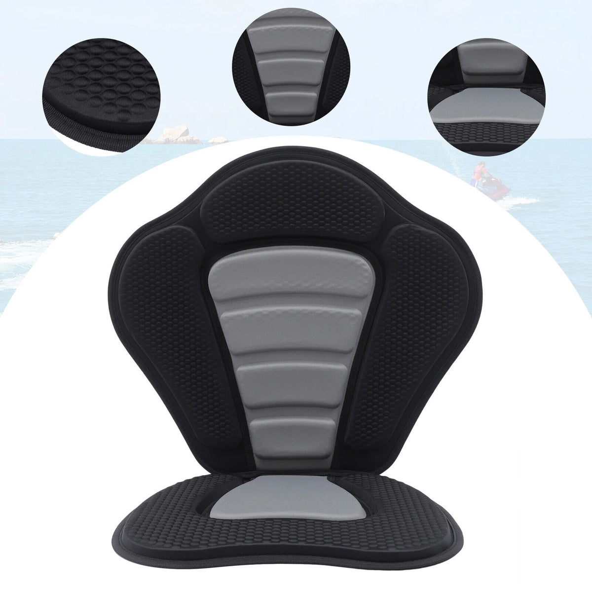 Adjustable Padded Kayak Seat with Back Support Storage Bag M376