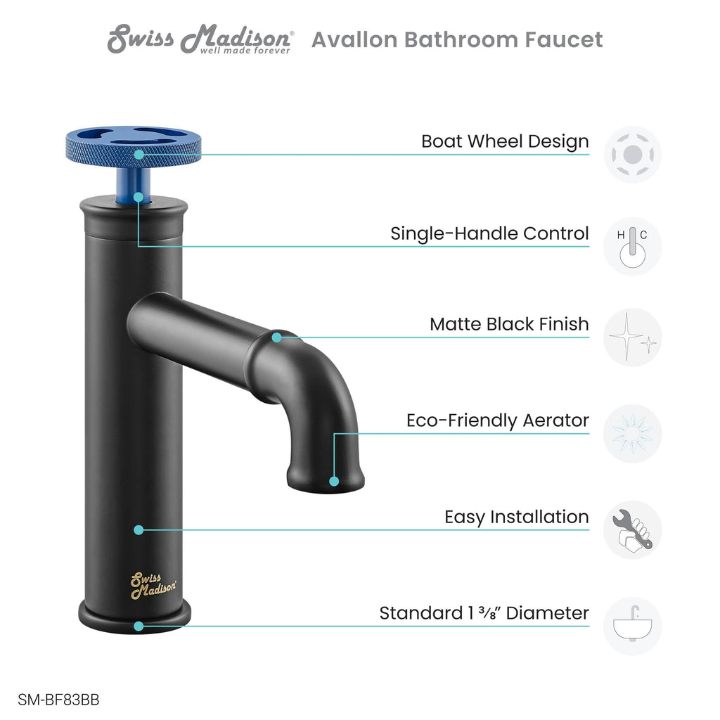 Red Single Hole Bathroom Faucet L89328