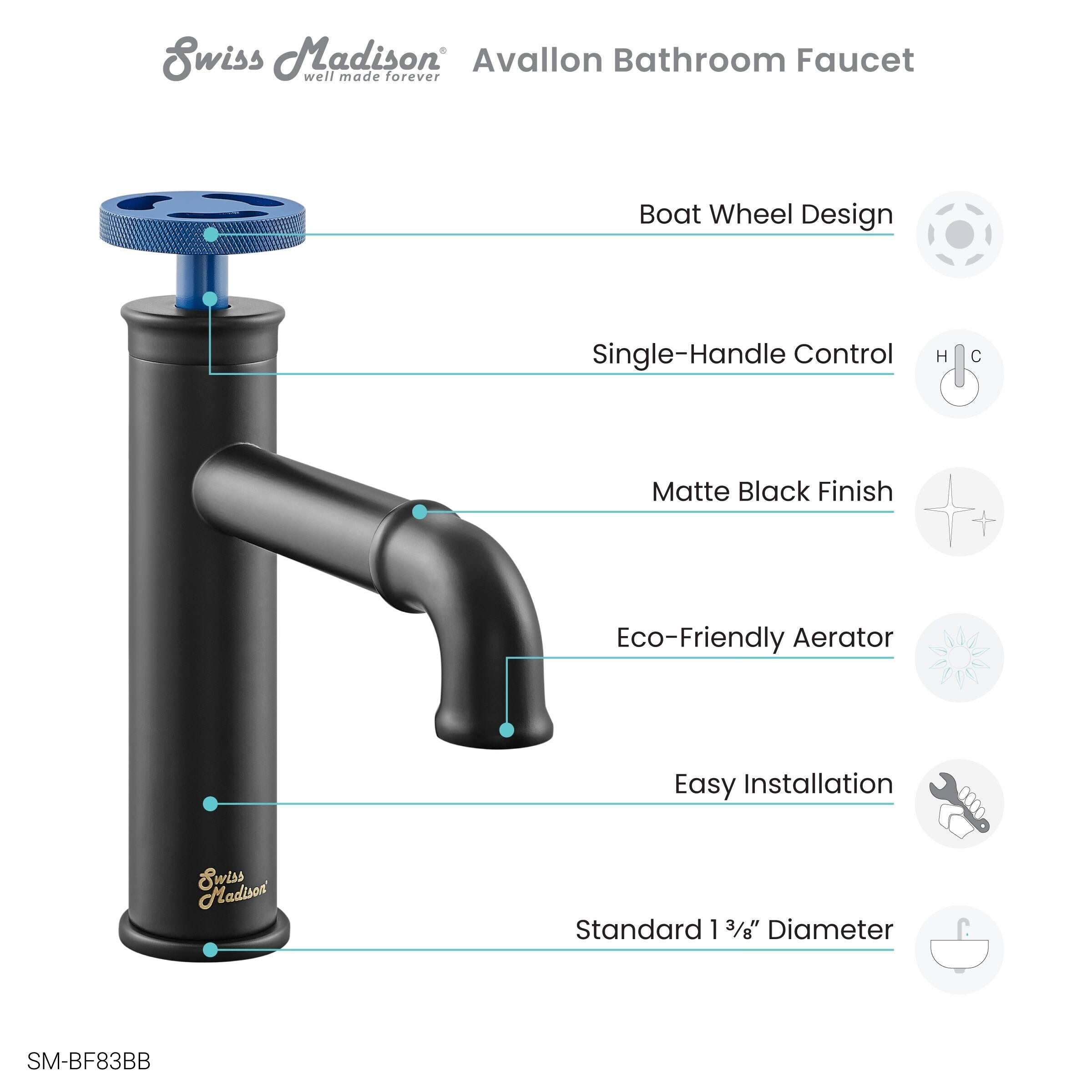 Red Single Hole Bathroom Faucet L89328