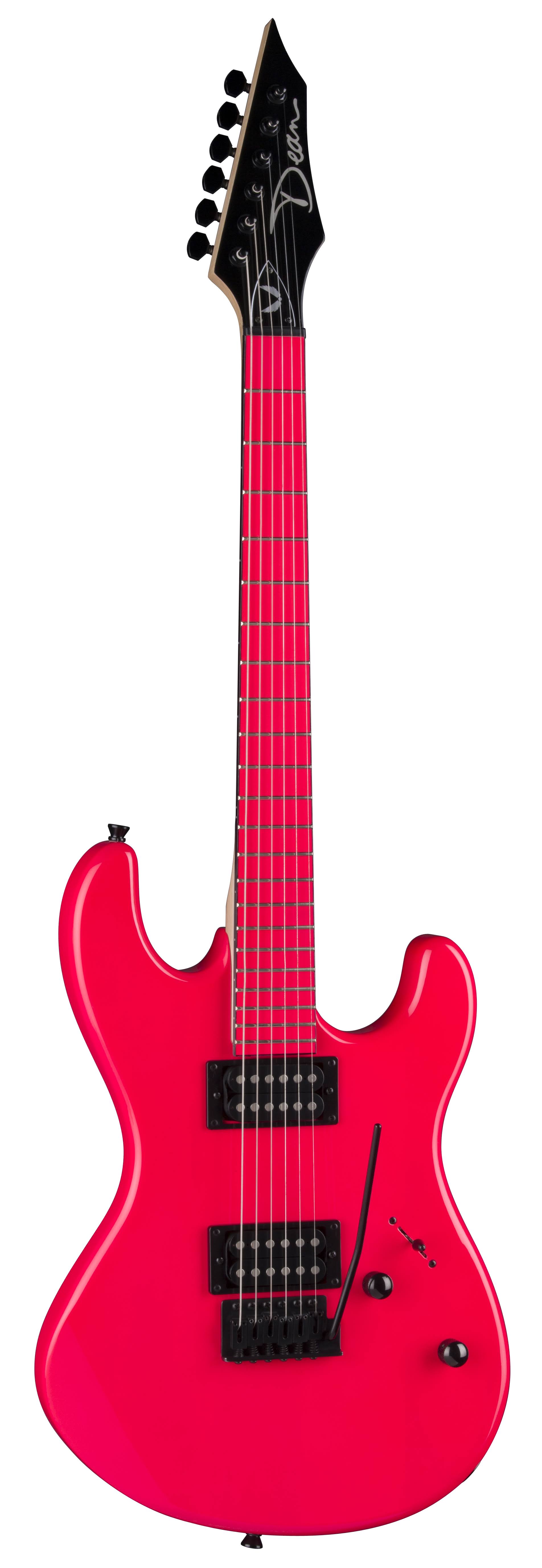 Fluorescent Pink Electric Guitar I369