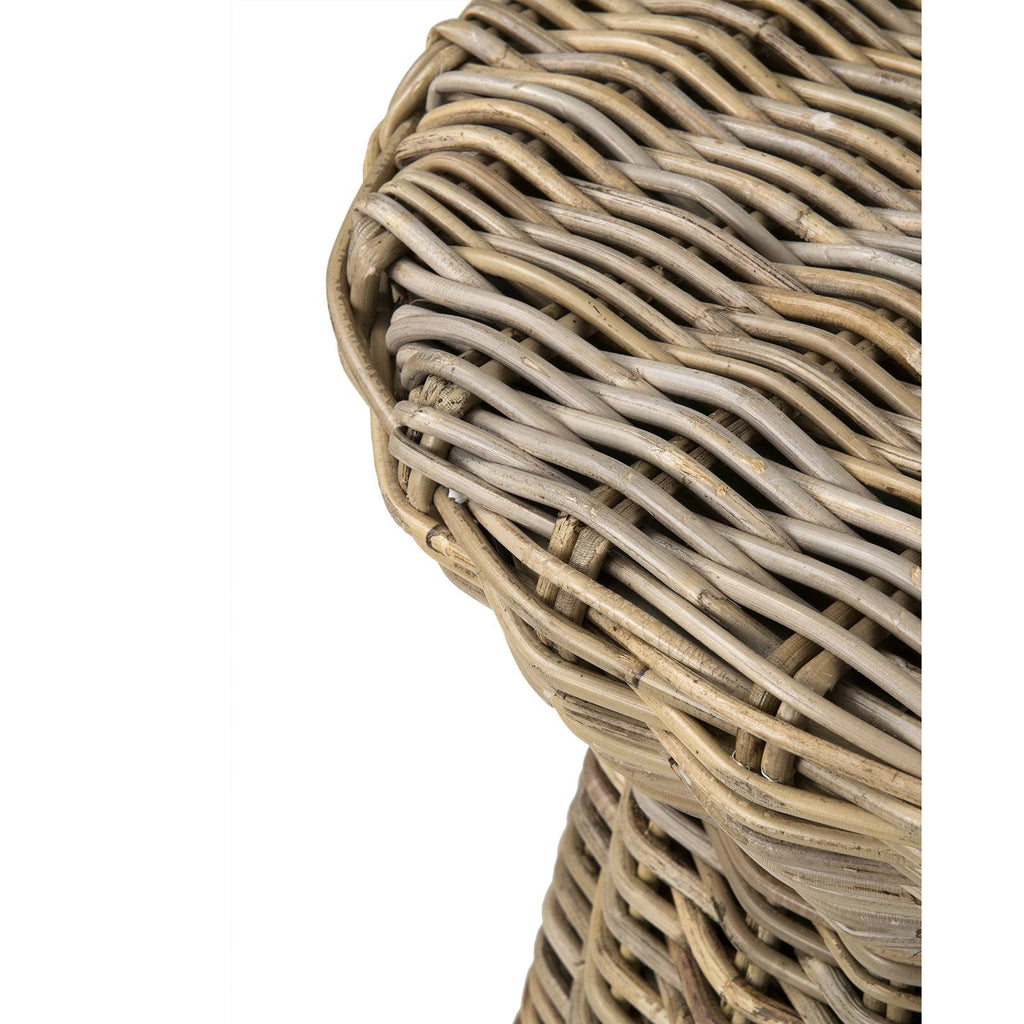 Brown Round Rattan Accent Table Z587987
