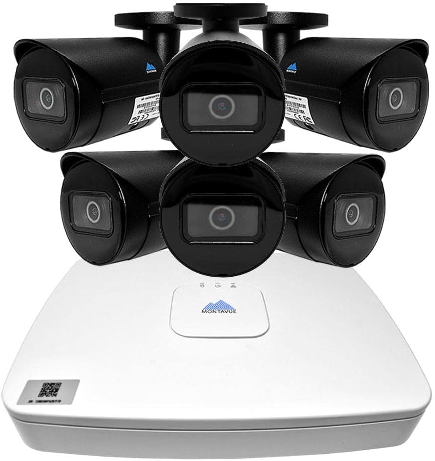 8MP 4K 8ch POE NVR Security Camera System with 6 Bullet Cameras, 2TB Hard Drive V885