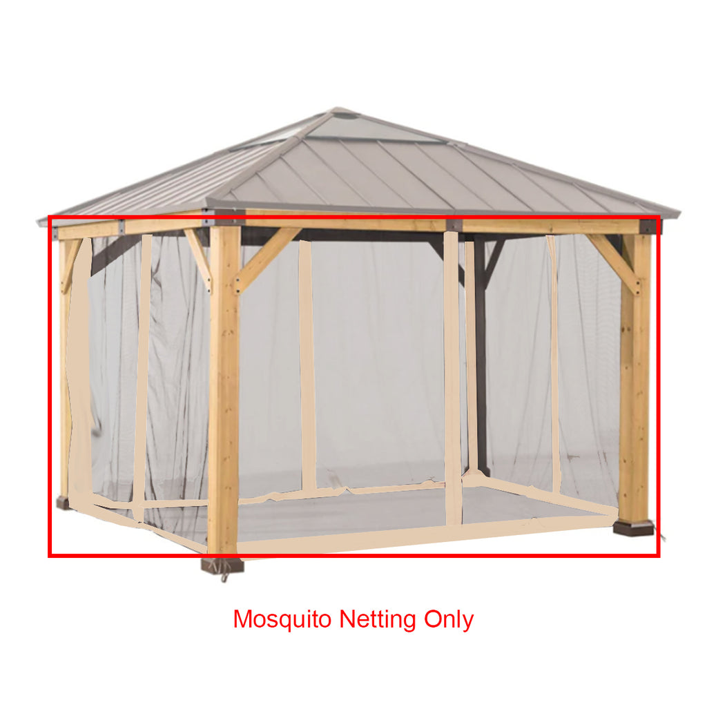 Replacement Mosquito Netting Set for Hard Top Gazebo L243