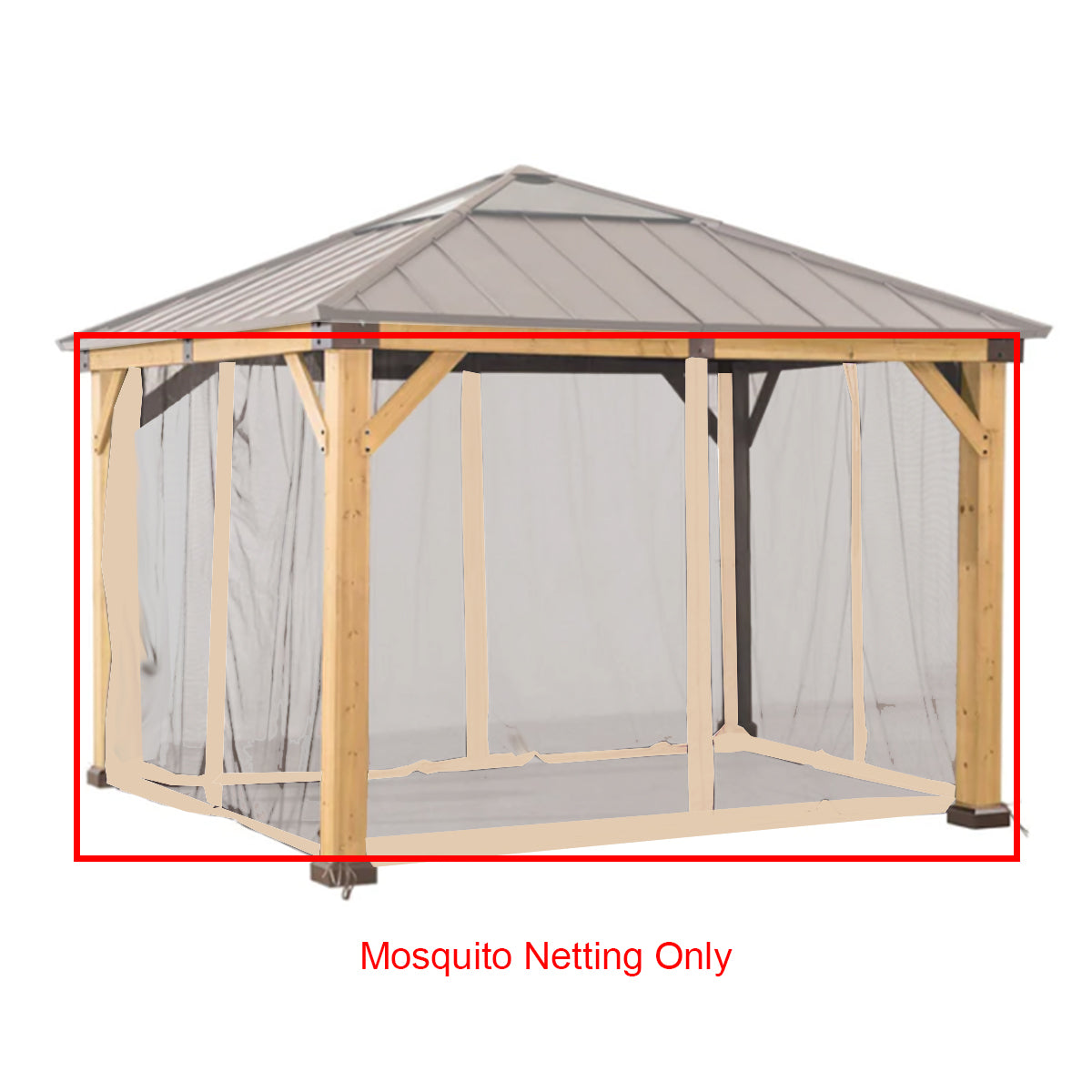 Replacement Mosquito Netting Set for Hard Top Gazebo L243
