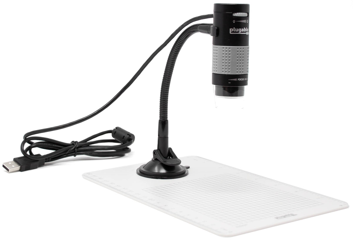 Black USB Digital Microscope 250X Magnification Flexible Stand C914618