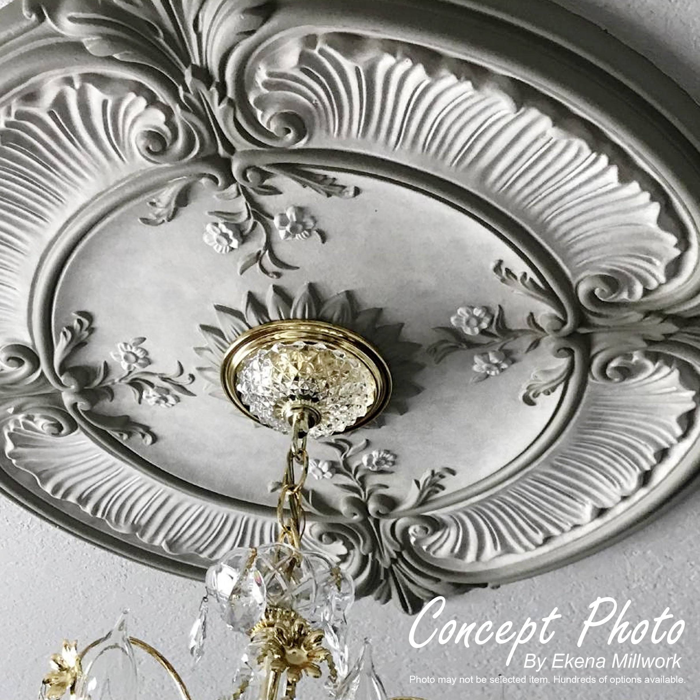 Hand-Painted Flash Gold Ceiling Medallion W878