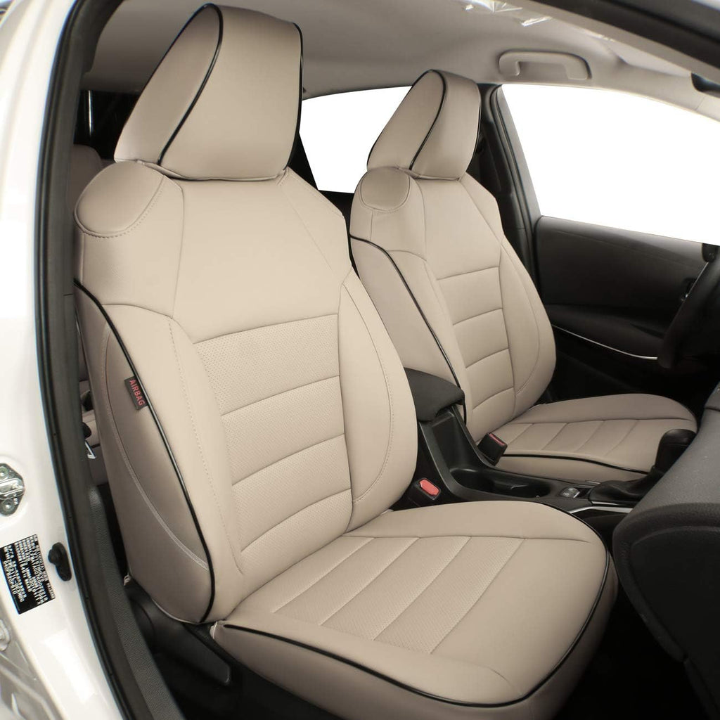 Custom Fit Car Seat Covers Leather Black B4012