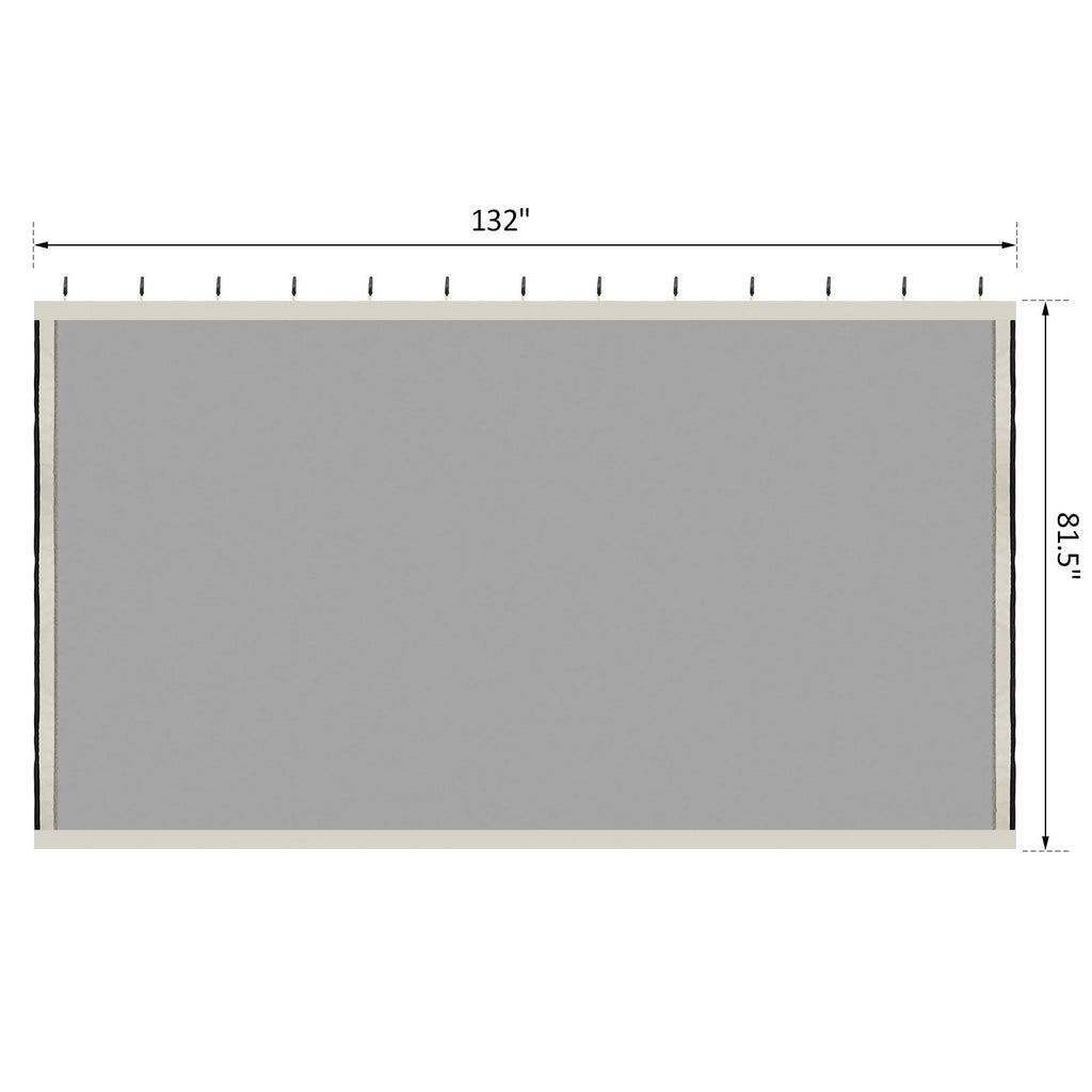 4-Panel Mesh Mosquito Netting Sidewalls with Zippers for Patio Gazebo A207896