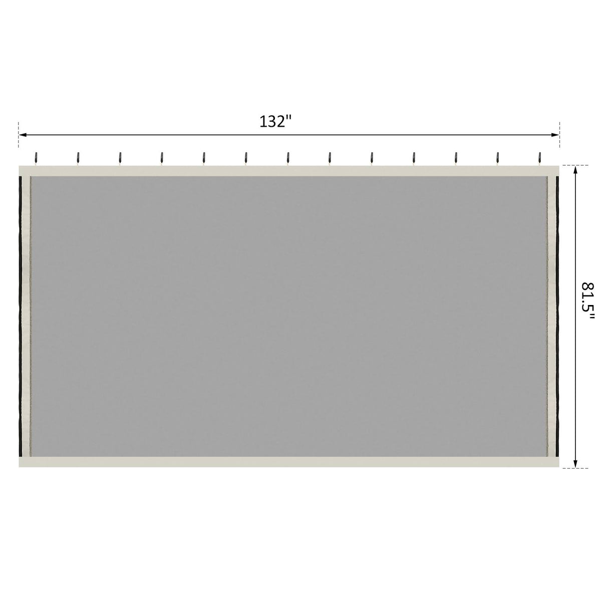 4-Panel Mesh Mosquito Netting Sidewalls with Zippers for Patio Gazebo A207896