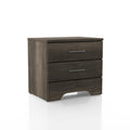 Rustic Grey 2-Drawer Nightstand S29970