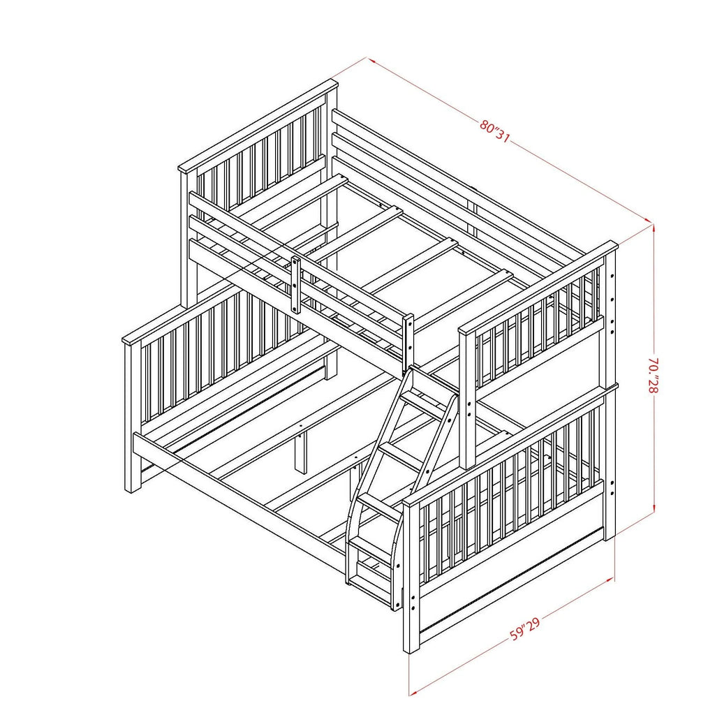 Oak Youth Bunk Bed X8109
