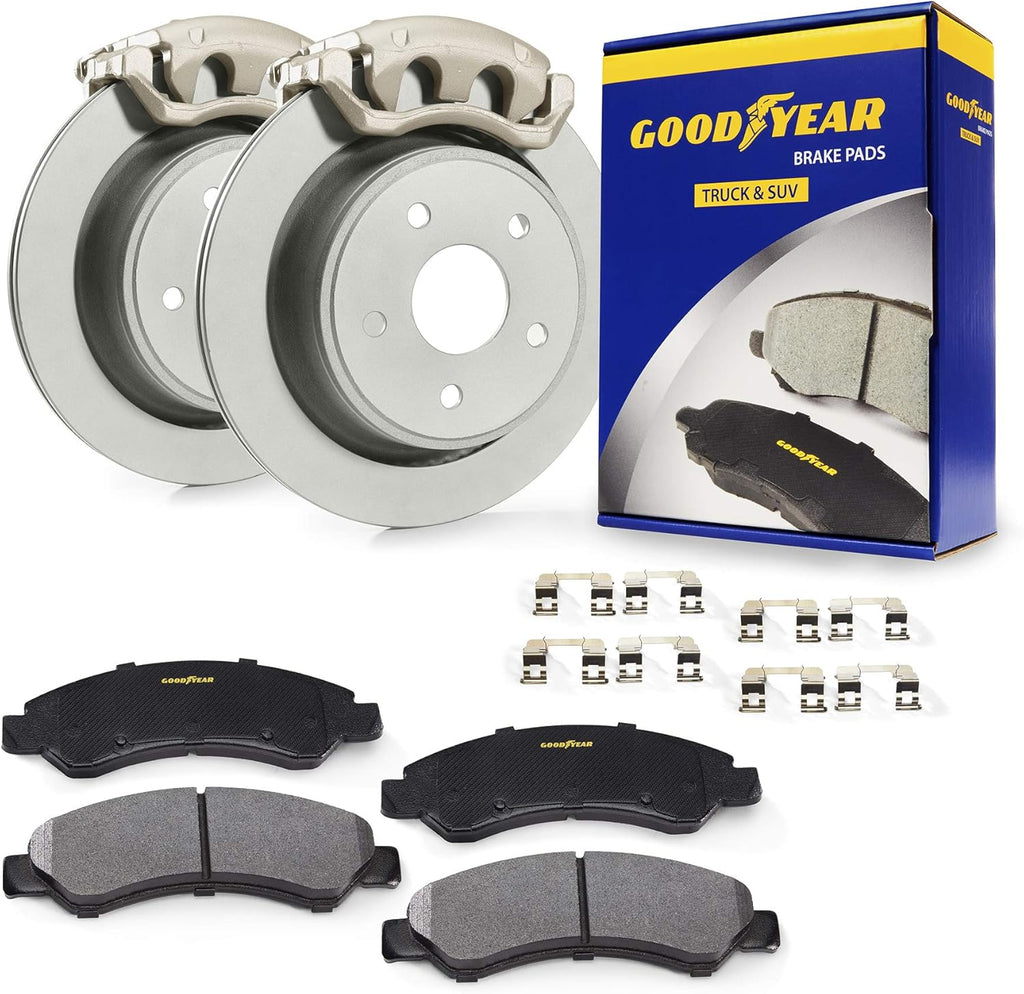 Front Brake Kit Calipers Rotors Ceramic Pads H411726